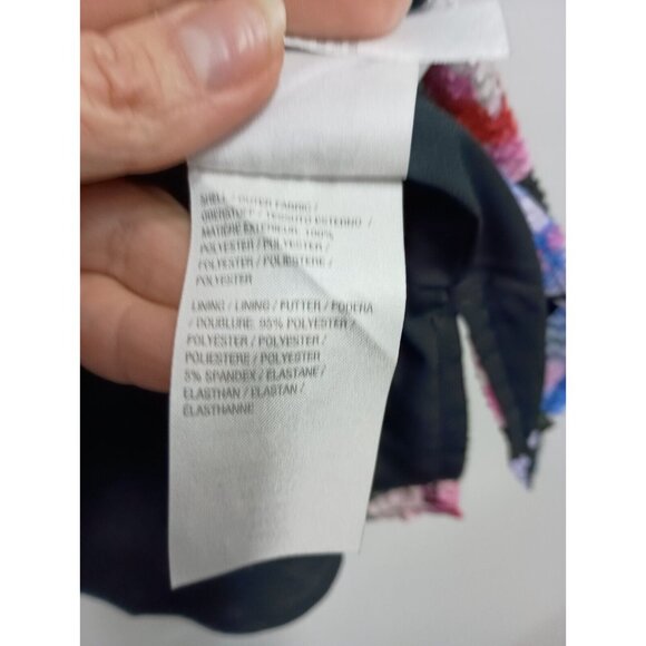 Isaac Mizrahi Live Womens Blouse Top Size 14 Black Floral Long Sleeve Whimsygoth - Picture 9 of 11